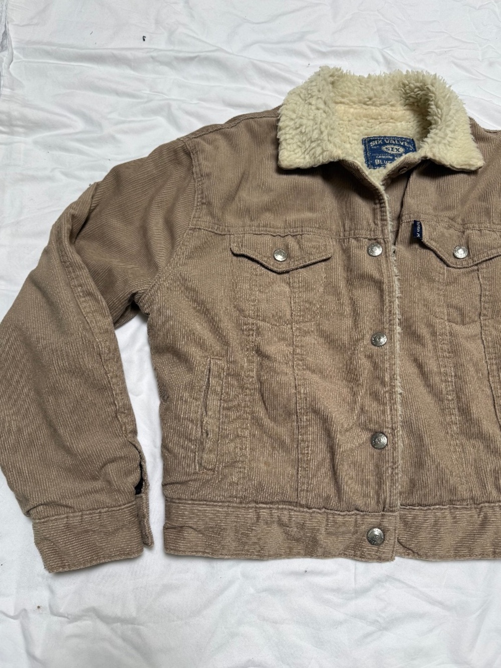 VINTAGE 80s sherpa-lined corduroy trucker jacket